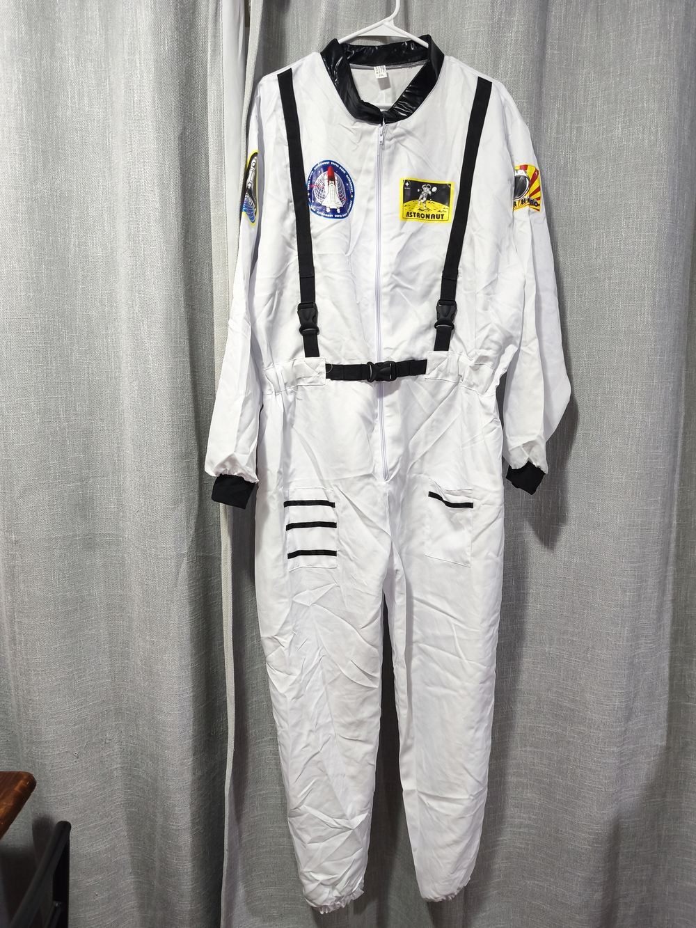 White Women's Astronaut Costume with Patches